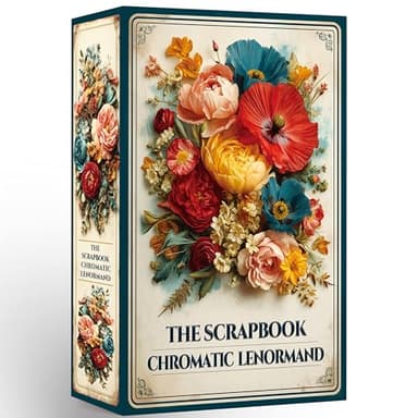 pailing Chromatic Lenormand Oracle Cards, 36-Card Divination Deck with Vintage Floral Artwork, Paper, for Tarot Reading and Spiritual Guidance