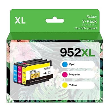 Rohon 952XL Latest Upgrade Compatible Color Ink Cartridges Combo Pack Replacement for HP 952 XL Use with Officejet Pro 7740 8210 8710 8720 8740 8715 7720 8725 8730 (Cyan, Yellow, Magenta, 3-Pack)