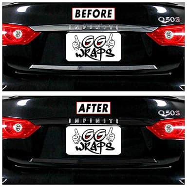 SlickMod Chrome Delete Blackout Vinyl Overlay for 2014 2017 Infiniti Q50 Q50S Rear Trunk Trim (Gloss Black)