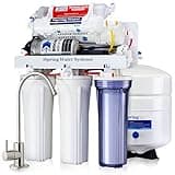 iSpring RCC7P-AK, 6-Stage Reverse Osmosis System Under Sink Alkaline Water Filter and Pump, RO Drinking Water Filtration System, Patented Top-Mounted Faucet Design for Easy Installation