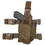 Bear Armz Tactical Universal Drop Leg Holster 500D Nylon | American Company | Thigh Holster Mag Pouch | Adjustable Gun Holster Fits Any Pistol | Sig, Glock, S&W (Coyote Brown, Right Handed (OWB))