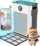 FRESHDEW H14 True HEPA Air Purifier with Smart WiFi Control | 2300ft² Double-Sided Intake | 22dB Ultra Quiet for Bedroom/Pet Homes | CARB/ETL Certified | Eliminates Smoke, Odors, Pollen, Dust, Dander