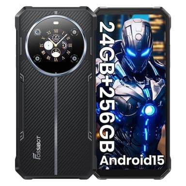 FOSSIBOT F109S Rugged Gaming Phone Unlocked 6.74”HD+1.32" Dual Screen 10600mAh Battery 24GB+256GB/2TB Android 15 Smartphone 50MP Rear Camera Waterproof Phone,/NFC/Fingerprint Cell Phones (blackblo)