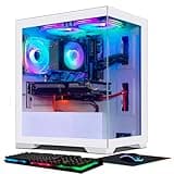 STGAubron Gaming PC Computer Desktop, GeForce RTX 2060 6G GDDR6, AMD Athlon 3000G 3.5G, 16G DDR4, 512G SSD, 600M WiFi, BT 5.0, RGB Fan x 3, RGB Mouse Pad, Windows 11 Home,White