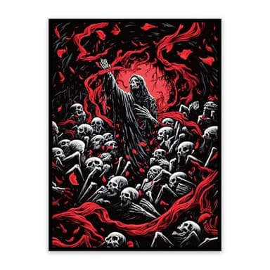 UAONO MTG Card Sleeves - Death 100 Count Standard Size Ultra Clear Front & Matte Finish Back Tear Resistant Clear Card Sleeves Matte Art Sleeve for MTG