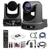 PTZOptics Move SE SDI/HDMI/USB/IP PTZ Camera with 20x Optical Zoom (Gray) (PT20X-SE-GY-G3) + Lens Cleaning Kit + HDMI Cable + Ethernet Cable + Color Wire Ties