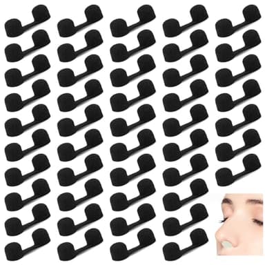 100 Pieces Disposable Nose Filters Nose Plug Filter for Spray Tanning Softness Sponge Nose Filter for Sunless Outdoor Nose Protection(Black)