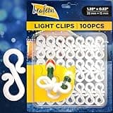 Christmas Light Clips for Outside 100PCs - S-Shaped Gutter Clips for Hanging Outdoor Lights (1.35” x 0.53”)