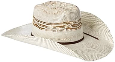 M&F Western Products TWISTER Men's 2-Tone Brown Bangora Maverick Cowboy Hat, Natural/Brown, 6 3/4