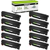 greencycle Compatible Toner Cartridge Replacement for HP 35A CB435A Work with Laser Jet P1005 P1006 P1009 P1102 P1102w Printer (Black, 10-Pack)