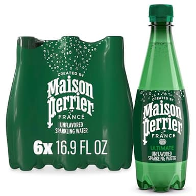 Maison Perrier Ultimate Sparkling Water, 16.9 Fl Oz Plastic Water Bottles, 6 Count 101.406 fl oz