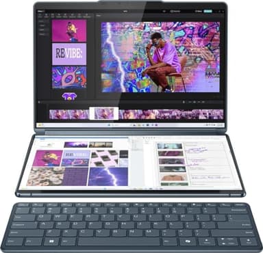 Lenovo Yoga Book 9i 2-in-1 13.3" 2.8K Dual Screen OLED Touch Laptop - Intel Core i7-1355U with 16GB Memory - 1TB SSD - Tidal Teal - US Version (New 2024 Model (1TB/Ultra 7))