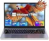 Laptop Gaming,Gaming Laptop,16GB RAM 512GB SSD,N100(Up to 3.4Ghz,12th ),Aluminum Body,15.6"FHD Display,Support WiFi,Bluetooth,Backlit Keyboard,Support Type C Charging,Win 11 Pro,For Business,Spacegray