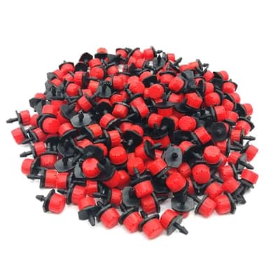 100pcs 360 Degree Adjustable Irrigation Drippers Sprinklers, 1/4 Inch Emitters Drip for Watering System by Korty