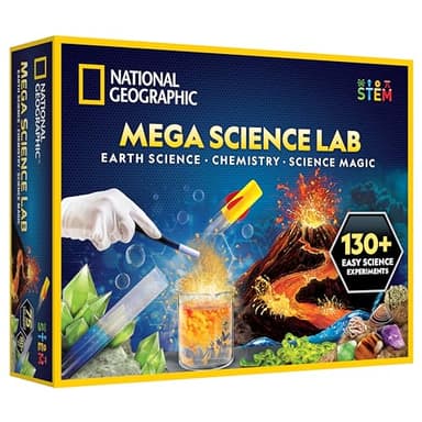 National Geographic Mega Science Lab - Kit for Kids with 75 Easy Experiments, Featuring Earth Science, Chemistry Set, and Magic STEM Projects for Boys and Girls (Amazon Exclusive)