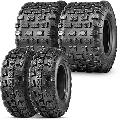 OBOR Advent ATV Tires - 23x7-10 Front & 22x11-9 Rear, 6 Ply GNCC Champion All Terrain Race Tires (4 Pack)