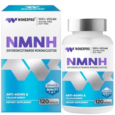 WONERPRO NMNH (NMN Supplement Alternative)，1000mg Per Serving NAD Supplement to Boost NAD+ Levels as We Age, for Anti Aging, Energy, Focus - 120 Capsule