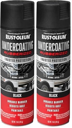 Rust-Oleum 248657 Rubberized Undercoating Spray, 15 oz, Black (Pack of 2)