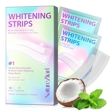 Teeth Whitening Strips,7-Day whitening Strips,Sensitive Teeth Whitener,Enamel Safe for Whiter Teeth,Deep Stains Removal,nstant Teeth Whitening Without The Harm (14pcs)