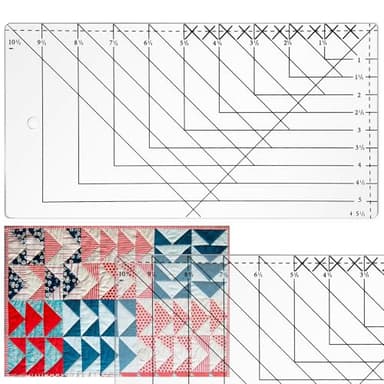Xuhal Flying Geese Tool Quilt Ruler, 5.5 x 10.5 Inch, Flying Geese Quilting Rulers, Acrylic Ruler for Quilting and Sewing, Precise Fabric Cutting, Sew Accessories, Gifts for Sewing Enthusiasts