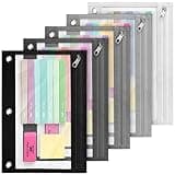 Mr. Pen- Pencil Pouch, 5 Pack, Pencil Pouches with Clear Window on Both Sides, Zipper Pencil Pouch for 3 Ring Binder Pencil Pouch, Pencil Cases, Pencil Case for Binder Pouch, 3 Ring Binder Pouch