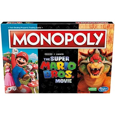 Monopoly The Super Mario Bros. Movie Edition Kids Board Game, Family Games for Super Mario Fans, Ages 8+ (Amazon Exclusive)