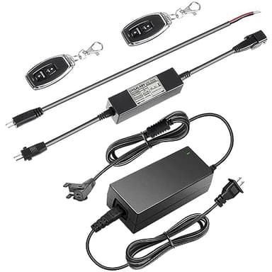 UYGALAXY 12V Linear Actuator Controller with 2pcs Wireless Remote Control & 110V Adapter Power Supply, for 12V DC Motor Momentary Switch Forward/Reverse DPDT Relay for Motors, Lift Chair,Electric Sofa