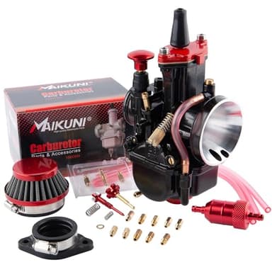 PWK Carburetor 24mm Racing Carb 50cc to 110cc 2T 4T Engine Carburetor Kits for Dirt Bike Motocross Motorcycle Scooter ATV Quad with Air Filter Intake Manifold Carb Jets