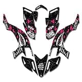 Black Pink Savage Racing Graphics kit Fits Yamaha 03-08 YFZ450 YFZ 450 Quad Decal ATV Kit