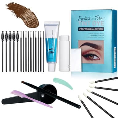 Eyebrow Color Kit, Superstay Brow Colors Kit for Natural Effects, Professional Eye Brow Color Makeup Tool Kit for Women and DIY Home Salon, Waterproof, Lasting for 4-6 Weeks, 30ml, #2 Brown