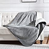 Yaning Waterproof Blanket for Bed Couch Sofa, Soft Liquid Pee Proof Pet Blanket for Dog Puppy Cat, Reversible Sherpa Fleece Furniture Protector (Grey, 50x60 inches)