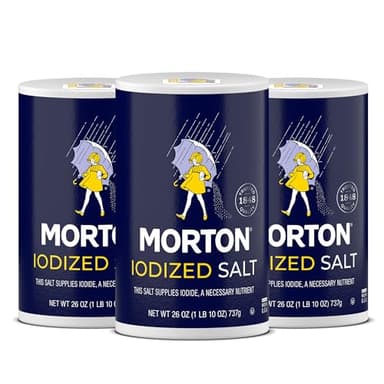 Morton Iodized Salt, All-Purpose, (26 oz), 3-Pack - All-Purpose, Ideal for Cooking & Table Use