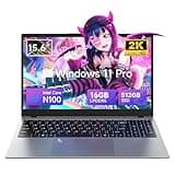 Akocrsiy 15.6 Inch Student Business Laptop Computer, 16GB RAM 512GB ROM, Intel N100 (Beat i5-7200U, Up to 3.4GHz), Windows 11 Pro with FHD IPS Display, WiFi 5, BT5, Type-C, HDMI, USB 3.2