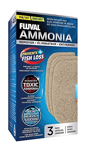 Fluval 107/207 Ammonia Remover Pad, Replacement Aquarium Canister Filter Media, 3-Pack
