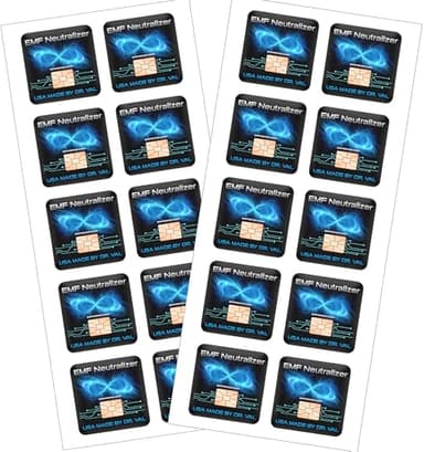 Cell Phone EMF Protection Neutralizers - USA Made - Slim Design - Developed by Dr. Valerie Nelson - 20 Pack