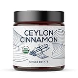 One Farm by WAAYB Organic Ceylon Cinnamon, Single Estate, Freshly Ground Premium Sri Lanka Cinnamon, Non-GMO, Fair-Trade & Gluten Free in Resealable Jar for Cooking, Smoothies, Lattes & Tea