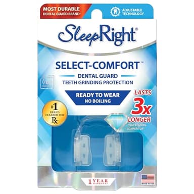 SleepRight Select-Comfort Night Guard – Dental Mouth Guard for Sleeping, Prevents Teeth Grinding & Clenching, Bruxism Protection (New Version)