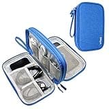DDgro Tech Accessories Organizer Electronic Pouch Travel Bag for Keeping iPhone Charger Mobile Hard Disk Cable Cord Mouse Earphone Pens Certificates (Medium, Azure Blue)
