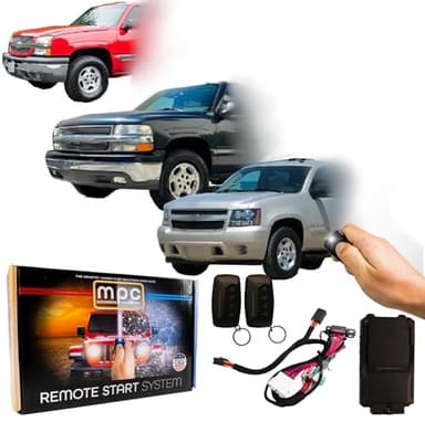 MPC Remote Start Kit Compatible with Chevrolet & GMC 03-06 || Silverado & Sierra || Tahoe & Yukon || Suburban & Yukon XL || Avalanche || 2X 4-Button Remotes || Semi-Plug N Play