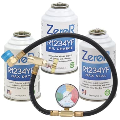 ZeroR Repair Kit for R1234YF Refrigerant AC Systems | Max Seal, Max Dry & Oil Charge