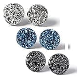 Atheniz Magnetology Lymphvity Germanium Earrings, Amo'Thea Lymphactive Mag Studs, 3 Pairs Crystal Magnetic Therapy Earrings, Magnetic Lymph Detox Earring (10mm)