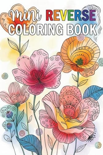 Mini Reverse Coloring Book: 35 Abstract Pastel Garden Pages for Creative Relaxation