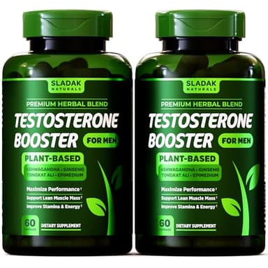 Testosterone Booster Supplement for Men - Male Enhancing Test Boost - Ashwagandha, L-Arginine, Tongkat Ali, Tribulus + More - Workout, Build Muscle, Strength, Energy & Performance - 2 Month Supply