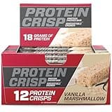 BSN Protein Crisp Bar, Protein Snack Bars, Crunch Bars with Whey Protein and Fiber, Gluten Free, Vanilla Marshmallow, 12 Count (Packaging May Vary)