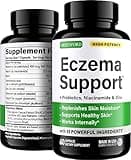 Greenford Eczema Treatment & Support for Natural Relief - Made in USA - Skin Vitamins & Herbals for Eczema, Acne, Psoriasis, Rosacea Treatment with Zinc, Niacinamide & Probiotics - 60 caps