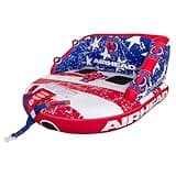 Airhead Big Mable, 1-2 Rider - Inflatable Towable Tube for Boating and Water Sports, Heavy Duty Full Nylon Cover & Zipper with EVA Foam Padding, Easy Inflating & Deflating - USA Stars & Stripes