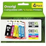 Onorigi 910xl Ink Cartridges Replacement for HP 910 Ink HP 910xl Ink Cartridges Combo Pack with HP OfficeJet Pro 8025e 8015e 8022e 8028e 8035e 8025 8035 8020 8022 Printer 4Pack