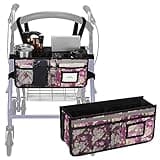 Rollator Basket, supregear Rollator Walker Bag w/Cup Holder, Foldable Rolling Walker Waterproof Storage Pouch with Big Capacity & Never Tipping Over, Easy to Use Rollator Accessories for Seniors