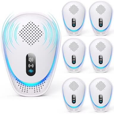 2026 Fooxem Upgraded Ultrasonic Pest Repellent 6 Packs, Mouse Traps Repellent Plug in, 3 Modes, Pest Control, for Mouse, Rodent, Roach, Bugs, Mice, Spider, Ant, Mosquito, Indoor Repeller for Home