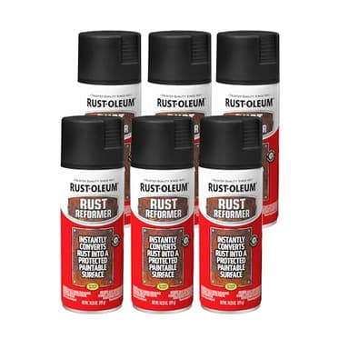 Rust-Oleum 248658-6PK Stops Rust Reformer Spray Paint, 10.25 oz, Black, 6 Pack